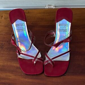 Mootsies Tootsies Red Strappy Heels